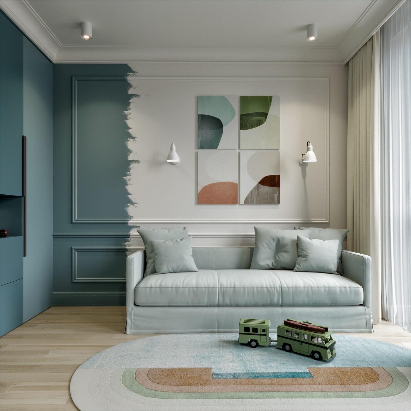 MD105 - Modern Coving in a living room