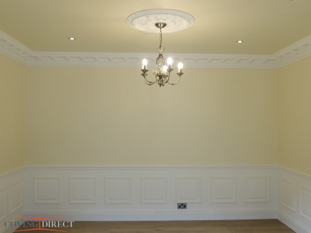Room view of a light hanging from a B3047 - Ceiling Rose