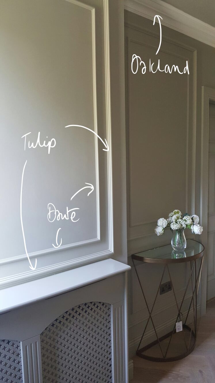 Tulip and Dante - Dado Rails in use