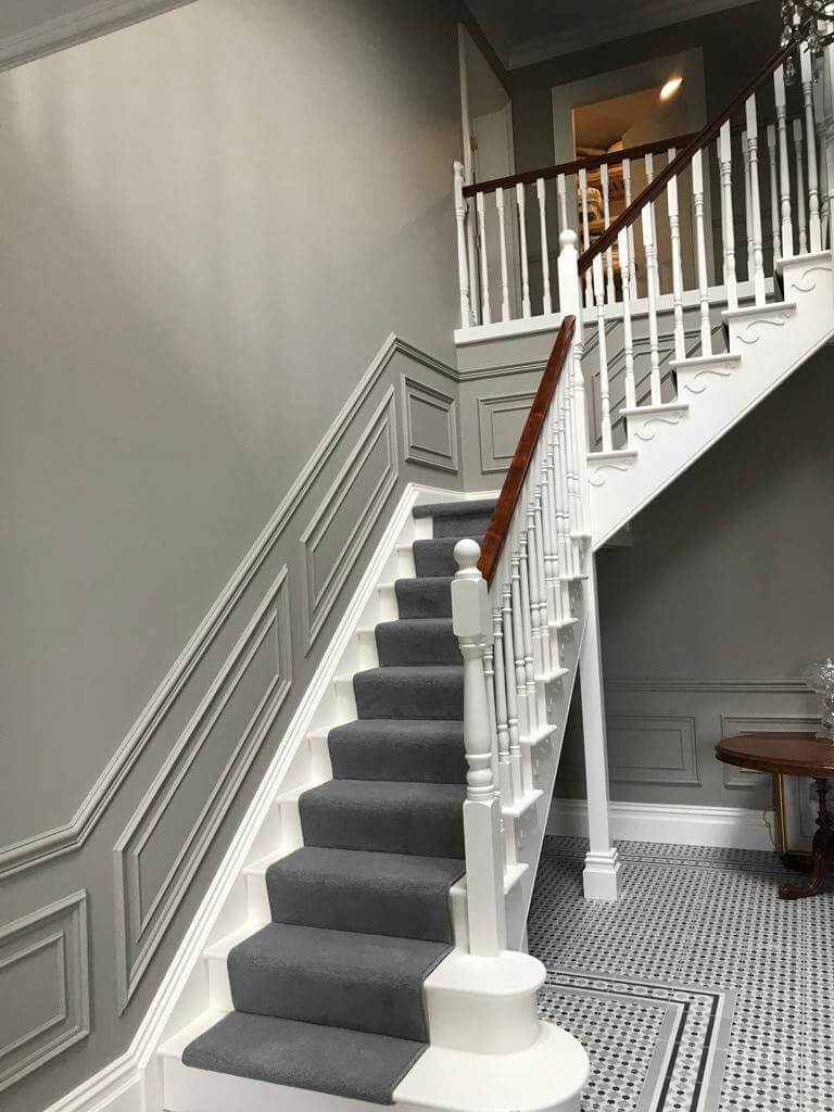 Carver - Dado Rail installed along stairs