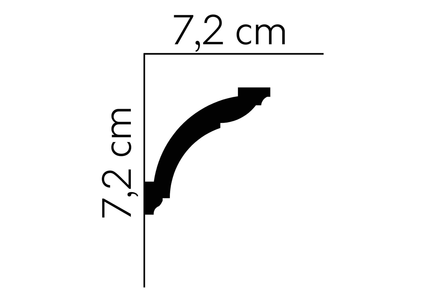 MD367 - Modern Coving's 7.2cm height and depth