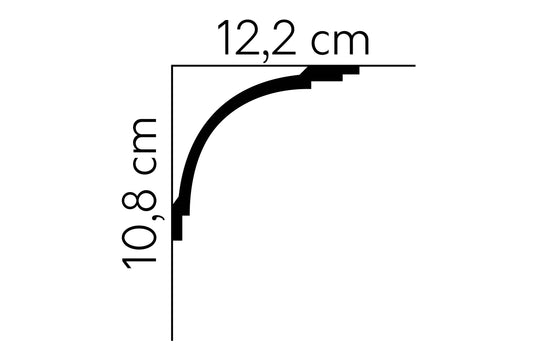 MD105 - Modern Coving dimensions graphic