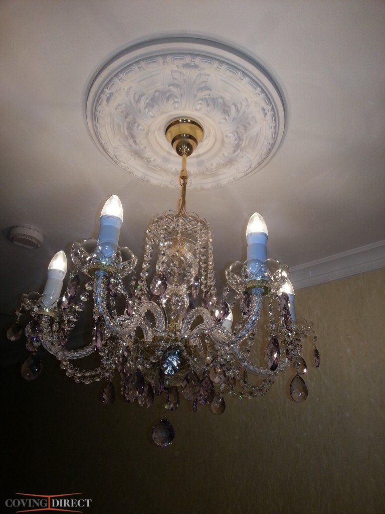 B3033 - Ceiling Rose installed with a light